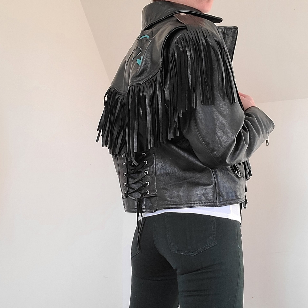 RARE VINTAGE - Custom leather jacket - Picture 6 of 13